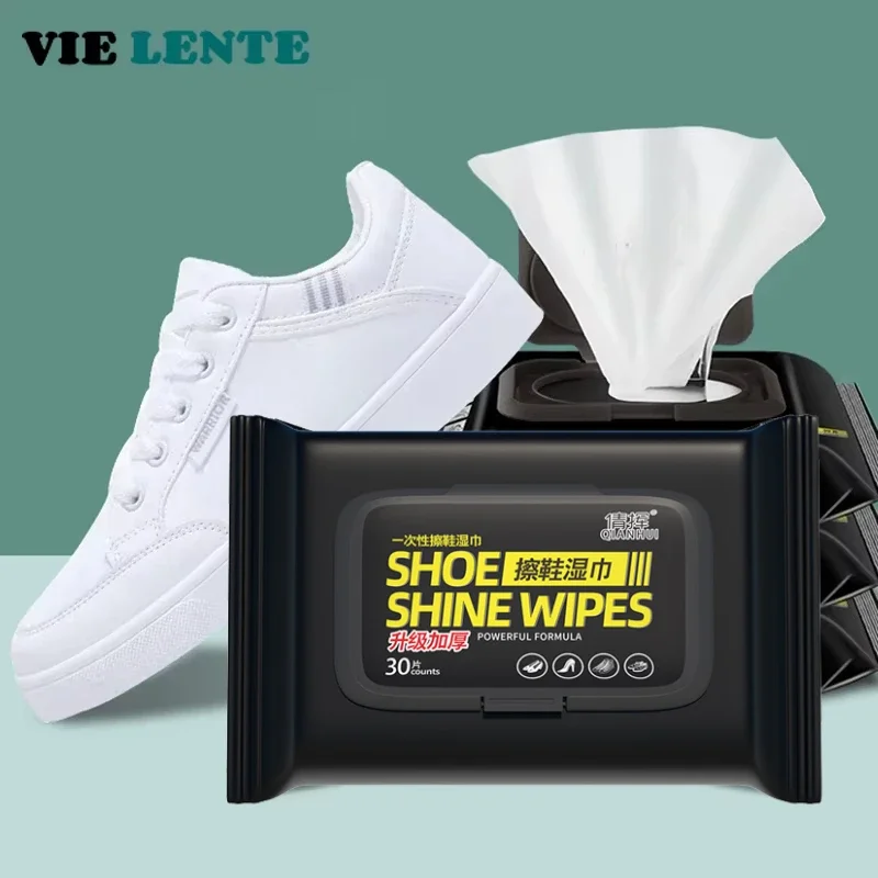 Sneakers Care - 12-60Pcs Disposable Shoes Clean Wipes Portable