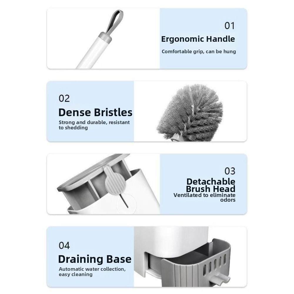 Ergonomic Wall Mount Toilet Br - Brush Bristle Set 评论和价格