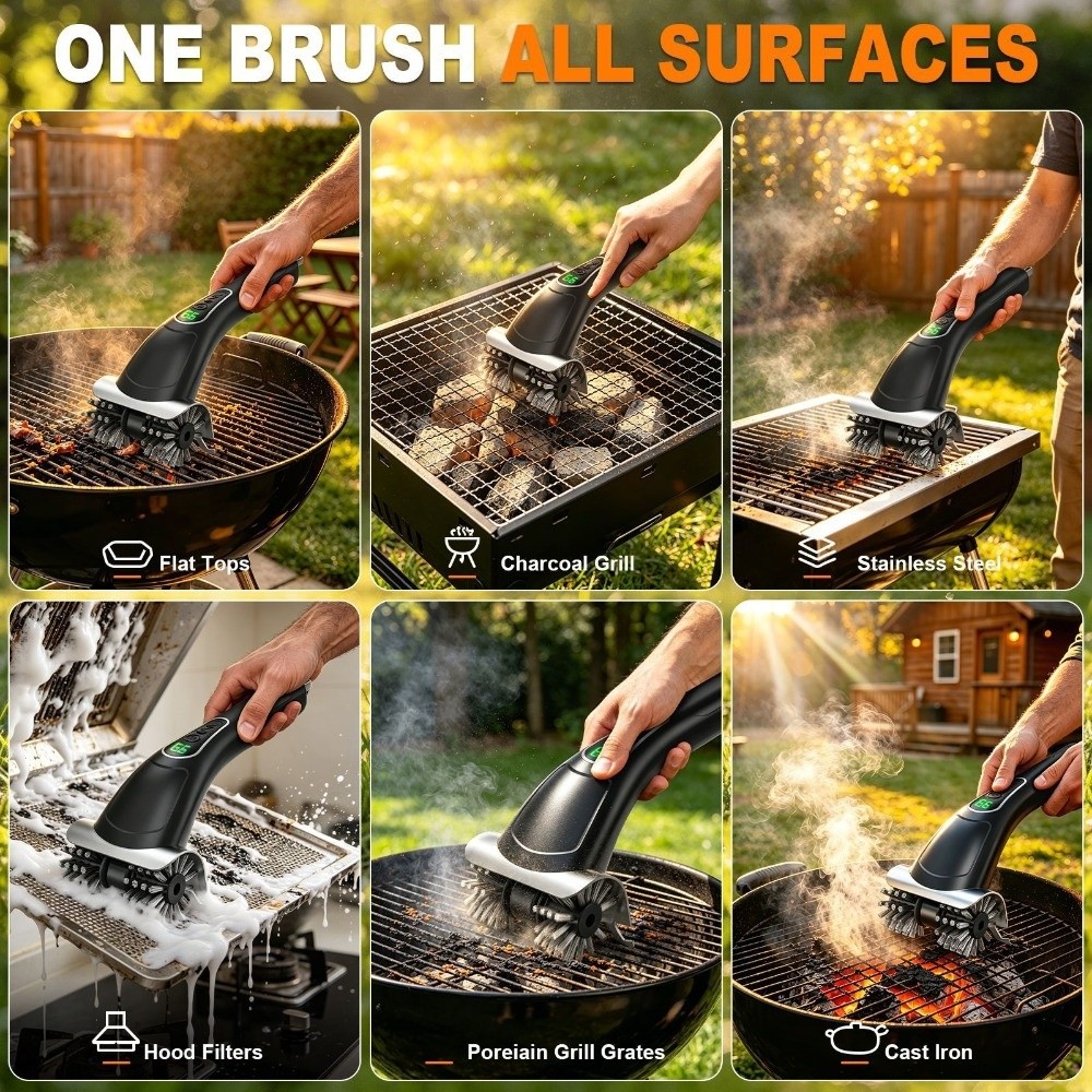 2-Speed Settings Electric Gril - Brush Bristle Set 评论和价格